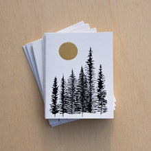 Load image into Gallery viewer, Pack of Hand Printed Forest Cards

