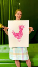 Load and play video in Gallery viewer, Polish Chicken | Glow-in-the-dark 18&quot;x24&quot; Silk Screen Print
