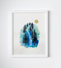 Load image into Gallery viewer, Pine Valley | Acrylic ink &amp; Screen Print | 11&quot;x14&quot;
