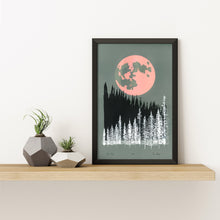 Load image into Gallery viewer, Pink Moon | Glow-In-The-Dark | 11x17 Silk Screen Print
