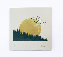 Load image into Gallery viewer, Golden Flock | 12&quot;x12&quot; Silk Screen Print
